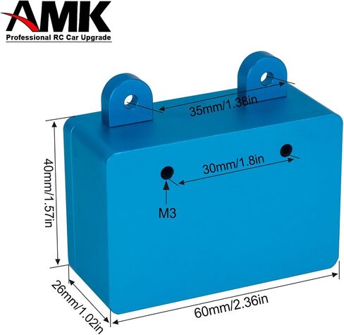 AMK 1/10 RC Crawler Fuel Cell Receiver, CNC Aluminum RC Cell Receiver, Simulated Fuel Tank for SCX10 PRO, Roll Cage, RR10 Capra, and Other RC Crawler Cars (Red) in Saudi Arabia