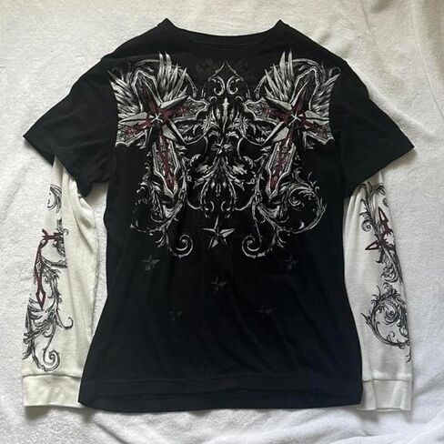 Lucakuins Women Y2k Long Sleeve Tops Fairy Grunge Graphic Tee Shirts Fairycore Aesthetic Fall Clothes Harajuku 90s Streetwear in Saudi Arabia