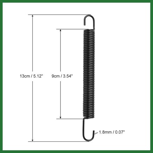 Motoforti 13cm Length Motorcycle Motorbike Black Kickstand Return Spring for GY6-125 2pcs Long-lasting in Saudi Arabia