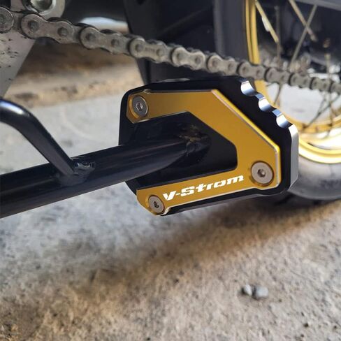 For Suzuki V-Strom 650 650XT DL650 2004-2022 Motorcycle CNC Aluminum Extension for side stand foot Pad Support Plate vstrom 650 xt VSTROM650 dl 650 Accessories (black) in Kuwait