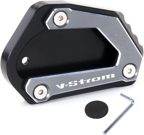 For Suzuki V-Strom 650 650XT DL650 2004-2022 Motorcycle CNC Aluminum Extension for side stand foot Pad Support Plate vstrom 650 xt VSTROM650 dl 650 Accessories (black) in Kuwait