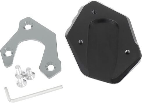Worldmotop Motorcycle Kickstand Pad Side Stand Plate Pad Replacement for Yamaha FJR1300 FJR 1300 2001-2020 Enlarger Extension Plate Foot Pad (Titanium) in Saudi Arabia