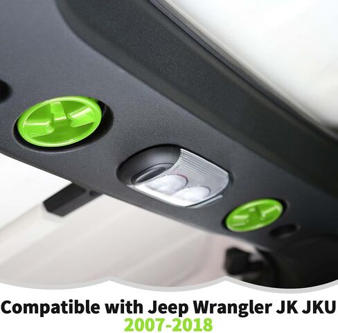 Hardtop Mounting Screw Knob Cover Trim Decoration Interior Accessories Compatible with Jeep Wrangler JK JKU 2007-2018,Blue in Saudi Arabia