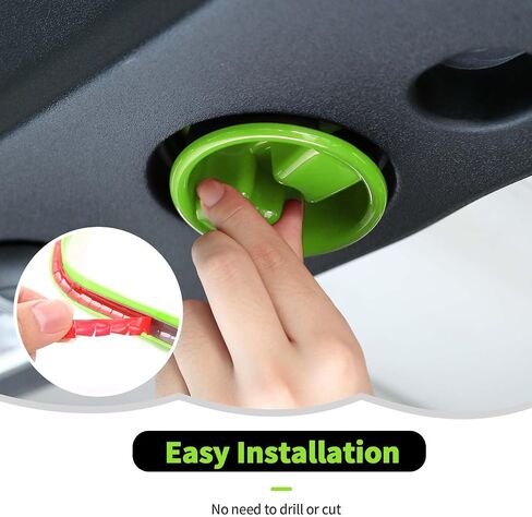 Hardtop Mounting Screw Knob Cover Trim Decoration Interior Accessories Compatible with Jeep Wrangler JK JKU 2007-2018,Blue in Saudi Arabia