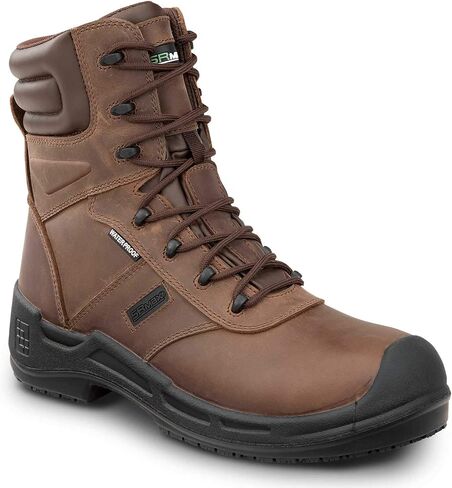 SR Max Logan, Men's, Brown, Comp Toe, EH, Waterproof, Insulated, Slip Resistant 8 Inch Work Boot in Saudi Arabia