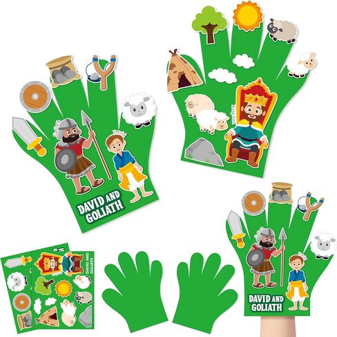 WATINC Felt Story Finger Puppets - 2Pcs DTY Storytelling Hand Puppet Felt Art Craft Education Gift, Making Storytime Glove Puppet Early Learning Role Play for Kids Toddles (Farm Animals) in Saudi Arabia