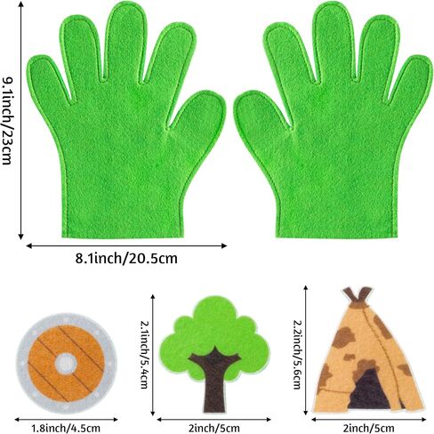 WATINC Felt Story Finger Puppets - 2Pcs DTY Storytelling Hand Puppet Felt Art Craft Education Gift, Making Storytime Glove Puppet Early Learning Role Play for Kids Toddles (Farm Animals) in Saudi Arabia