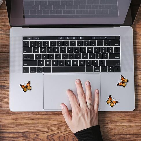 AHANDMAKER 240 قطعة ملصقات ذاتية اللصق مقاس 0.8 × 1 بوصة ملصقات فراشة العاهل لمخطط التقويم سجل القصاصات صياغة ديكور الحفلات هدية حقيبة ختم للحفلات in Kuwait
