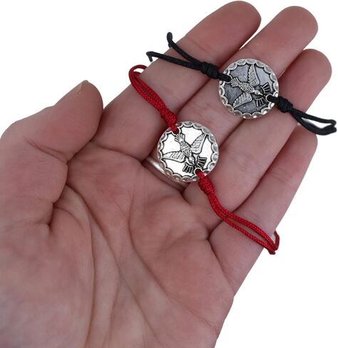 Holy Spirit Confirmation Bracelets with Dove Medal, Religious Keepsake Gifts, Red and Black Colors Included, 8 Inches Adjustable in Saudi Arabia