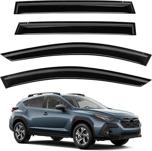 Tape-On Side Window Deflectors for Crosstrek 2024 2025, Window Rain Guards Window Visor Rain Guards Vent Guard Shade Deflectors Compatible with Subaru Crosstrek Accessories 2024 2025 in Saudi Arabia