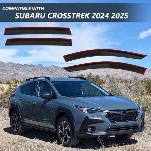 Tape-On Side Window Deflectors for Crosstrek 2024 2025, Window Rain Guards Window Visor Rain Guards Vent Guard Shade Deflectors Compatible with Subaru Crosstrek Accessories 2024 2025 in Saudi Arabia