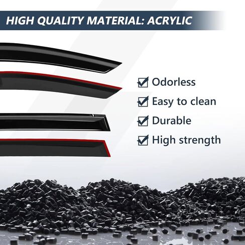 Tape-On Side Window Deflectors for Crosstrek 2024 2025, Window Rain Guards Window Visor Rain Guards Vent Guard Shade Deflectors Compatible with Subaru Crosstrek Accessories 2024 2025 in Saudi Arabia