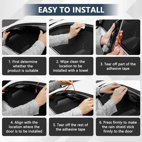 Tape-On Side Window Deflectors for Crosstrek 2024 2025, Window Rain Guards Window Visor Rain Guards Vent Guard Shade Deflectors Compatible with Subaru Crosstrek Accessories 2024 2025 in Saudi Arabia