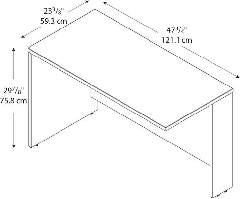 Bush Business Furniture Series C Collection 48W Return Bridge in Mahogany in Saudi Arabia
