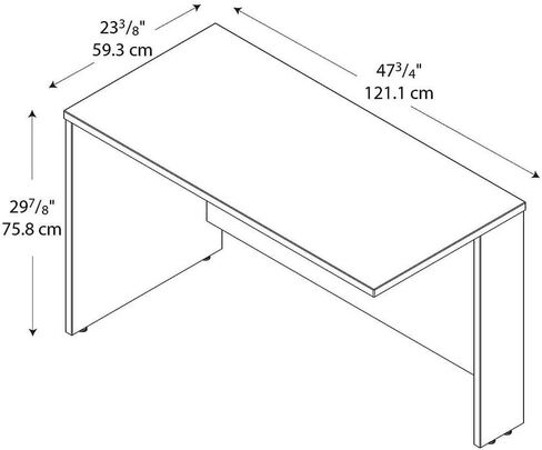 Bush Business Furniture Series C Collection 48W Return Bridge in Mahogany in Saudi Arabia