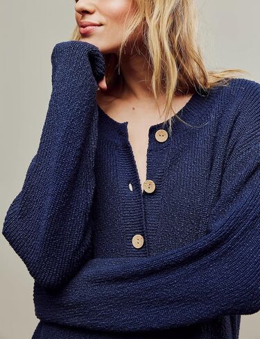 Yeokou سترة متماسكة رومبير المرأة طويلة الأكمام السراويل حللا Crewneck زر أسفل الأمومة ملابس الخريف غير رسمية 2024 in Saudi Arabia