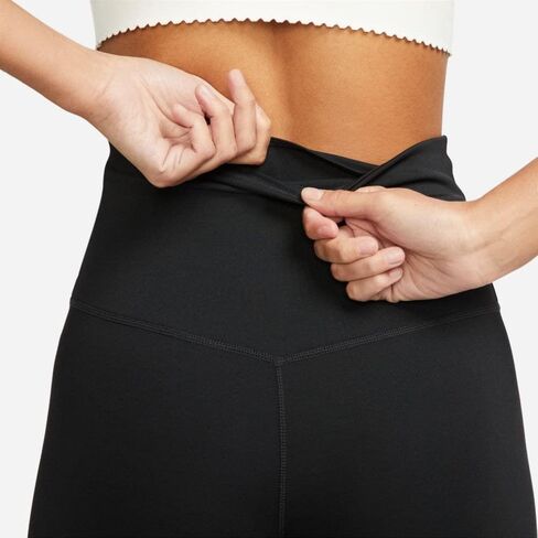 NIKE OneWomen's High-Rise Cropped Leggings, Size M Black/White in Saudi Arabia