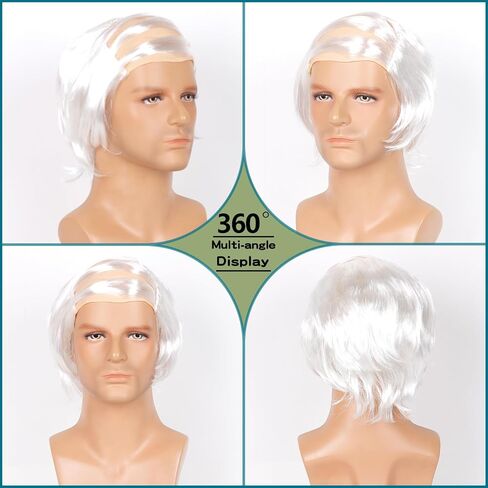 Comb Over Wig for Old Man Costume Bald Wig for Bald Man Costume Party Funny Wig Brown in Kuwait