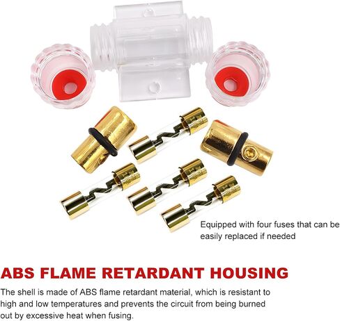 6 PCS Inline AGU Fuse Holder, Inline AGU Fuse Holder for 4-10 Gauge AWG Wire, Inline Fuse Holder with 100A AGU Fuse for Car Audio/Alarm/Compressor, Car Accessories in Kuwait