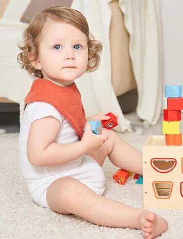 مرايل أطفال من قماش الموسلين من vuminbox، صدريات باندانا لعاب الأطفال، 100% قطن ماصة وناعمة وقابلة للعكس، مجموعة من 6 قطع للتغذية والتسنين in Kuwait