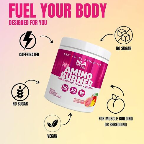 معزز الأحماض الأمينية الحرارية للنساء قبل وبعد التمرين (لكمة البطيخ، 30 حصة) الأحماض الأمينية الأساسية BCAA والكافيين والإلكتروليتات - أقصى قدر من التدريبات الخاصة بك مع طاقة مستدامة - نباتي، خالي من السكر in Kuwait