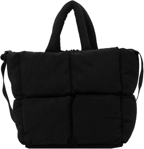Puffer Tote Bag, Puffy Purse Crossbody Puffer Bags for Women Lightweight Down Cotton Padded Quilted Tote Bag in Saudi Arabia