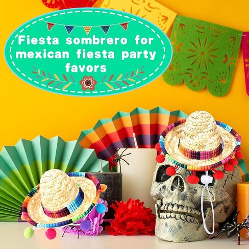 15 Pcs Fiesta Straw Sombrero Hat Cinco De Mayo Sombrero Fiesta Hat for Mexican Party Decor Luau Photo Prop in Saudi Arabia