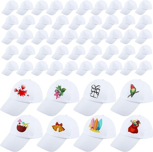 Adult DIY Baseball Caps Adjustable White Baseball Hat Blank Summer Sport Ball Cap Bulk for Men Women Outdoor in Kuwait