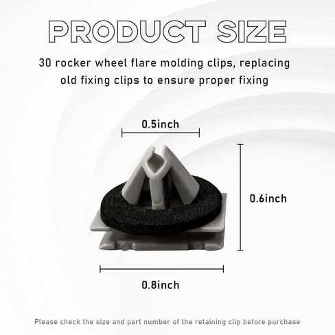 20PCS Rocker Moulding Clip, Fender Exterior Trim Clips, Replaces 68172491AA 68271803AA 68395627AA 11571175 19352782, Car Accessories for Enclave Escalade Silverado Cherokee in Saudi Arabia
