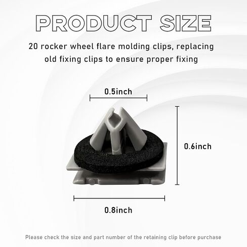 20PCS Rocker Moulding Clip, Fender Exterior Trim Clips, Replaces 68172491AA 68271803AA 68395627AA 11571175 19352782, Car Accessories for Enclave Escalade Silverado Cherokee in Saudi Arabia
