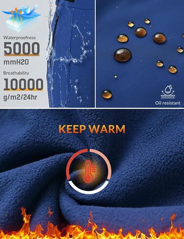 BALEAF Women's Snow Pants Fleece Lined Waterproof Softshell Insulated Thermal Winter Pants with Pockets Snowboarding Hiking in Saudi Arabia