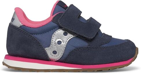 Saucony Originals Jazz Hook & Loop Sneaker (Toddler/Little Kid), Navy/Silver/Pink, 8.5 US Unisex in Saudi Arabia