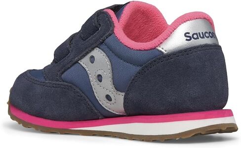 Saucony Originals Jazz Hook & Loop Sneaker (Toddler/Little Kid), Navy/Silver/Pink, 8.5 US Unisex in Saudi Arabia