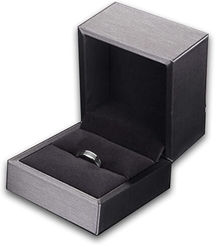 Mens Wedding Band 6mm Stainless Steel Carbon Fiber Inlay Wedding Rings For Men and Women Gift Polished Finish Comfort Fit Size 6-10.5 in Saudi Arabia