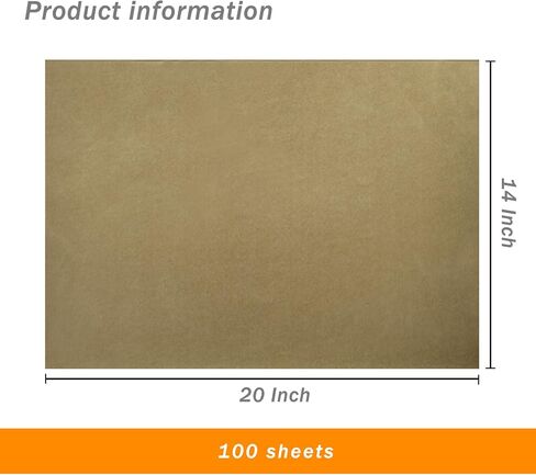 3 ثعالب 100 ورقة مناديل ورقية، ورق تغليف هدايا ذهبي معدني مقاس 14 × 20 بوصة مناديل ورقية يدوية لتغليف هدايا المشروع بنفسك in Kuwait