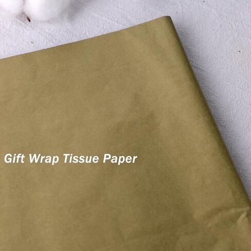 3 ثعالب 100 ورقة مناديل ورقية، ورق تغليف هدايا ذهبي معدني مقاس 14 × 20 بوصة مناديل ورقية يدوية لتغليف هدايا المشروع بنفسك in Kuwait