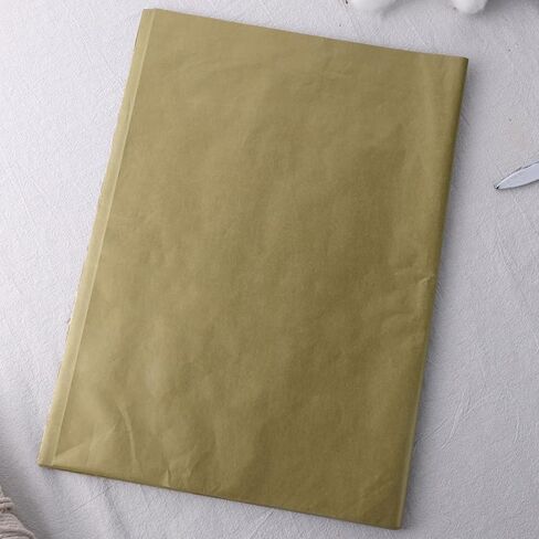 3 ثعالب 100 ورقة مناديل ورقية، ورق تغليف هدايا ذهبي معدني مقاس 14 × 20 بوصة مناديل ورقية يدوية لتغليف هدايا المشروع بنفسك in Kuwait