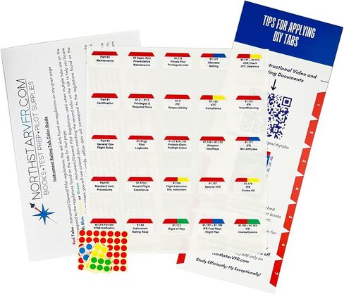 Far Aim Tabs, Color-Coded for Private Pilot, Instrument Rating, Commercial Pilot, Certified Flight Instructor, Instrument Instructor (Instrument Rating) in Saudi Arabia