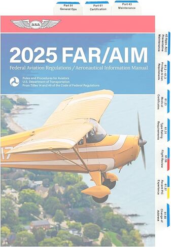 Far Aim Tabs, Color-Coded for Private Pilot, Instrument Rating, Commercial Pilot, Certified Flight Instructor, Instrument Instructor (Instrument Rating) in Saudi Arabia