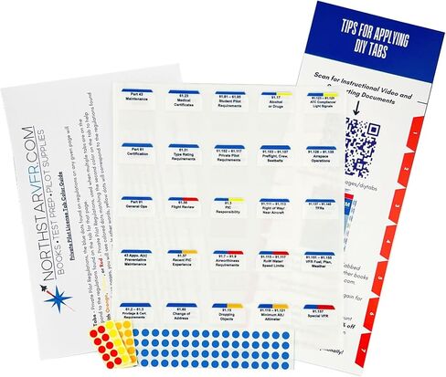 Far Aim Tabs, Color-Coded for Private Pilot, Instrument Rating, Commercial Pilot, Certified Flight Instructor, Instrument Instructor (Instrument Rating) in Saudi Arabia