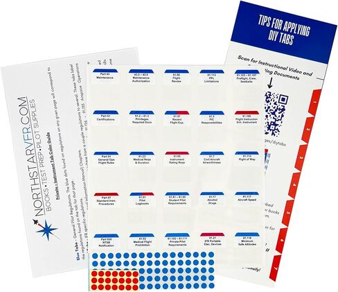 Far Aim Tabs, Color-Coded for Private Pilot, Instrument Rating, Commercial Pilot, Certified Flight Instructor, Instrument Instructor (Instrument Rating) in Saudi Arabia