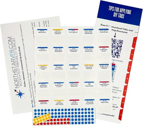 Far Aim Tabs, Color-Coded for Private Pilot, Instrument Rating, Commercial Pilot, Certified Flight Instructor, Instrument Instructor (Instrument Rating) in Saudi Arabia