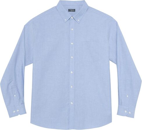 Big and Tall Oxford Dress Shirt for Men Button Down Shirts Long Sleeve Casual Shirt from XXL(T) to 6XL(T) in Kuwait