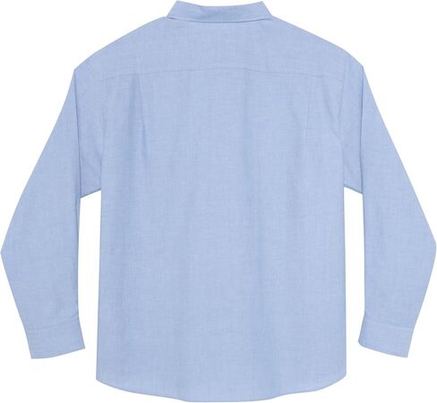 Big and Tall Oxford Dress Shirt for Men Button Down Shirts Long Sleeve Casual Shirt from XXL(T) to 6XL(T) in Kuwait