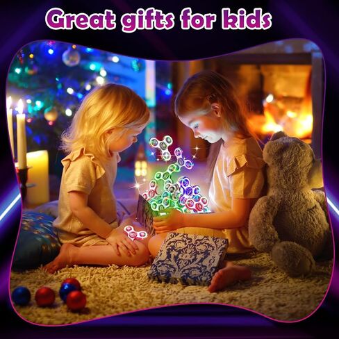 SCIONE 5 Pack Fidget Spinners, LED Light Up Fidget Spinner, Halloween Party Favor Goodie Bag Stuffers Glow in The Dark Sensory Toys, Stress Reduction and Anxiety Relief Hand Spinner in Saudi Arabia