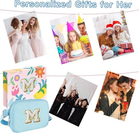 Initial Belt Bag Preppy 4 5 6 7 8 9 10 11 12 13 Year Old Girl Birthday Gifts Cute Crossbody Bags Small Fanny Waist Pack Christmas Trendy Gift for Daughter Granddaughter Women Teen Girl Purple A in Kuwait