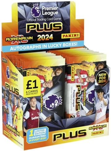 2023-24 بطاقات Panini Adrenalyn XL Plus للدوري الإنجليزي الممتاز - صندوق مكون من 50 قطعة (300 بطاقة) in Saudi Arabia