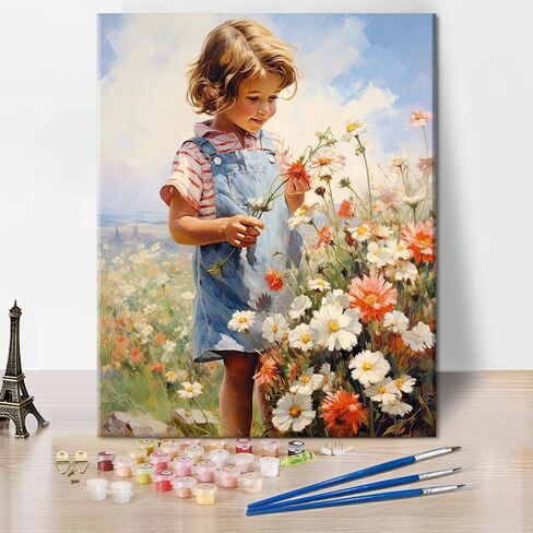 TUMOVO Paint by Numbers for Adults Beginner, Flamingo with Flowers Paint by Numbers Adults' Paint-by-Number Kits DIY Painting by Numbers Animals Adult Paint by Number Oil Painting Kit, 16 x20 Inch in Saudi Arabia