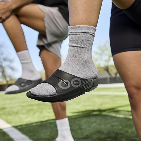 OOFOS Unisex OOahh Sport Slide Slipper, Matrix Black, 12 US Men in Saudi Arabia