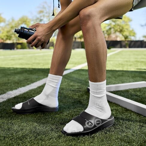 OOFOS Unisex OOahh Sport Slide Slipper, Matrix Black, 12 US Men in Saudi Arabia